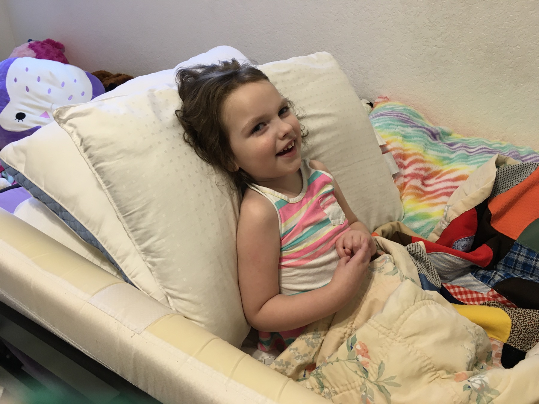 Sophia relaxing at home while enjoying a movie