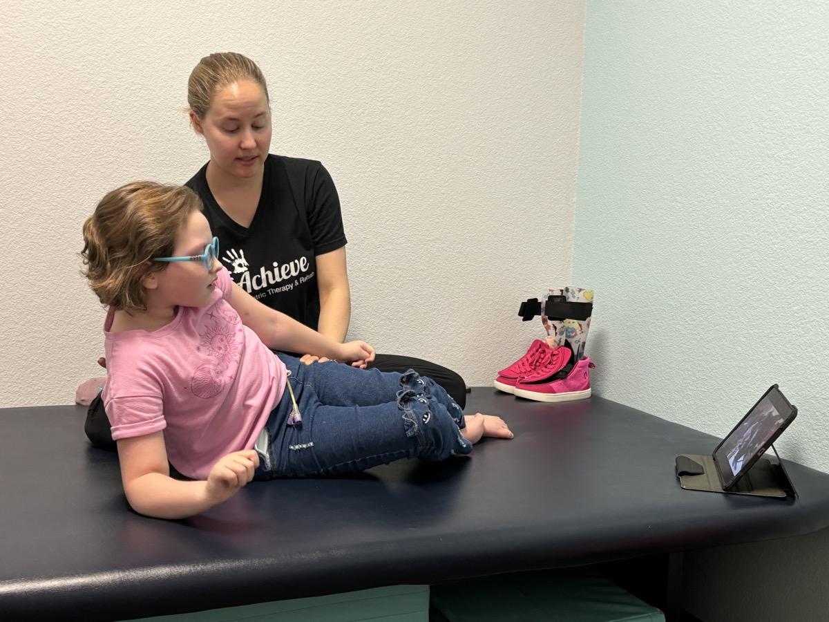 Sophia receiving therapy support in 2024